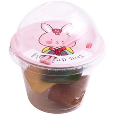 봄91 추석 한복토끼투명다과컵 9OZ 세트, 50개입, 1세트