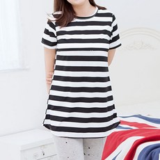 Motherlike 孕婦條紋短袖哺乳上衣