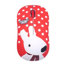 Gaspard et Lisa 卡斯柏和麗莎 有線滑鼠, GL-M660-01, 紅色 + 白色圓點