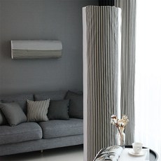 골드얀 빈티지스트라이프 에어컨커버 스탠드 손연재H 가, WHITE + BLACK + GRAY