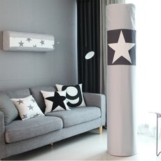 골드얀 별 에어컨커버 스탠드 크라운T, 화이트 + 그레이