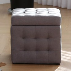 블루밍홈 버블큐브스툴 수납형, 패브릭(그레이)