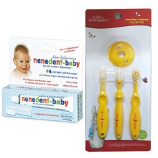 孩童第3階段牙刷組+Neneden無氟牙膏 44g, 混色, 1組