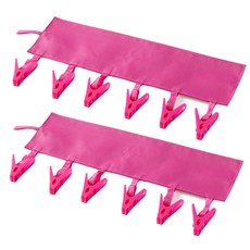 aryko 廚房簡單抹布衣架 6p 夾子, 玫瑰, 2個