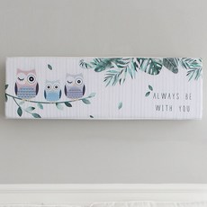 BEBE DECO 3層彈性分離式空調防塵罩 貓頭鷹款, 綠色