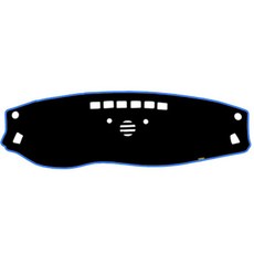 BlueCode 絲絨汽車儀表板避光墊 + 防塵袋, 起亞 K9 (有中央/無HUD), 霧面黑 + 天空藍