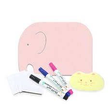 노리터프로젝트 캐릭터 자석칠판 보드세트 아프리카코끼리 엘리 러블리핑크, 1세트
