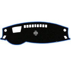 BlueCode 絲絨汽車儀表板遮光墊 + 防塵袋 現代, 現代 Genesis (14~15年) 中間有/HUD有, 霧面黑 + 天空藍