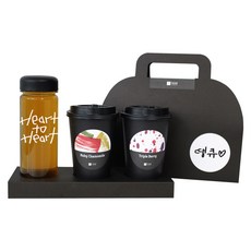 1AM 쥬뗌므 블랜딩 프리미엄 차세트 검은뚜껑, 보틀 + 스티커 Heart to H + 루비 캐모마일 3p + 트리플 베리 3p + 패키지 블랙 땡큐, 1세트