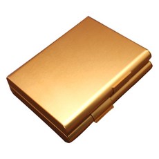 더자카 양면 메탈 담배케이스, 골드, 1개