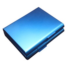 더자카 양면 메탈 담배케이스, 블루, 1개