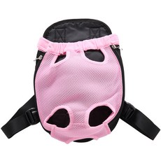 Life Point 狗狗貓咪素色網眼寵物背帶, 粉紅色