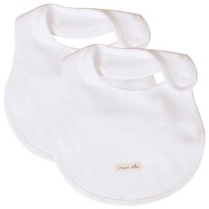 오가닉붐 무형광 유기농 베이직 턱받이, 화이트, 2개, 1매