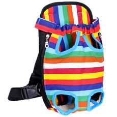 라이프포인트 강아지 고양이 일러스트 아기띠, 무지개, 1개