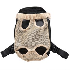 Life Point 狗狗貓咪素色網眼寵物背帶, 米色