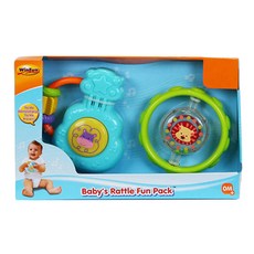 원펀 뮤지컬 딸랑이 2종 세트, 혼합 색상, 1개