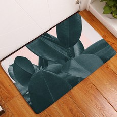 LIVINGPOP 廚房浴室防滑仙人掌樹葉插畫地墊, A12