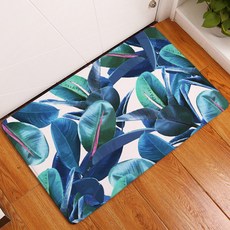 리빙팝 주방욕실 미끄럼방지 선인장나뭇잎 일러스트 발매트, A15, 1개