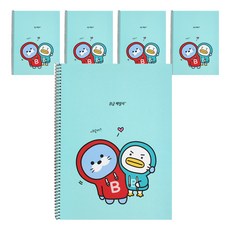 B급패밀리 노트 2 23-5096, 블루, 5개입