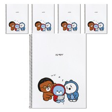 B급패밀리 노트 2 23-5096, 화이트, 5개입