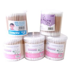 인터팝 메이크업 면봉 + 케이스 랜덤 색상, 150개입, 5개