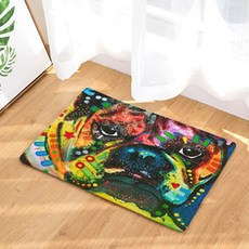Living Pop 廚房浴室防滑霓虹小狗插畫地墊 B, 5