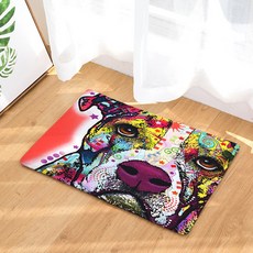 利繽帕 廚房浴室防滑霓虹小狗插畫地墊 C, 9
