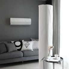 골드얀 에어컨커버 벽걸이 L, 마레그레이(Gray + White)