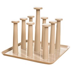 리빙팝 핸들 컵건조대, 베이지, 1개