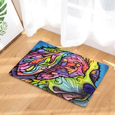 Living Pop 廚房浴室防滑霓虹狗狗插畫地墊 C, 1