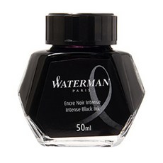 WATERMAN 鋼筆墨水瓶 50ml, 黑色的, 1個