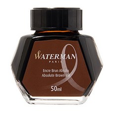 WATERMAN 鋼筆墨水瓶 50ml, 棕色的, 1個