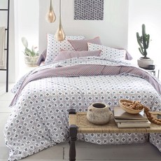 La Redoute 印花棉被套+枕頭套 F672229, 白+藍+橙