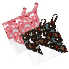 도트레코드 D타입 고리핸드타올 세트 북유럽폭스핑크B2 2p + 브라운B2 2p, 혼합 색상, 1세트