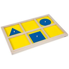 니엔후이스몬테소리 도형 쟁반 학습교구, 혼합 색상, 1개