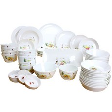 LKmade 花園派對陶瓷餐具套組 10 人, 1組, 餐具 50入