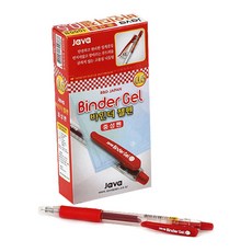 JAVAPEN 0.5mm 活頁夾中性筆, 紅色, 12入