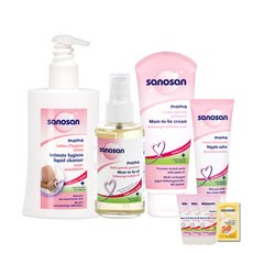 사노산 베이비 여성청결제 200ml + 맘투비오일 100ml + 맘투비크림 100ml + 마마 니플크림 50ml + 맘투비크림 30ml x 3p + 사셰 8ml 랜덤 발송, 1개