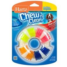 유니참하츠 이갈이 고리 반려견 완구, 혼합 색상, 1개