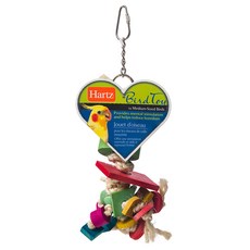 유니참하츠 깃털뭉치 새모양 장난감, 혼합 색상, 1개