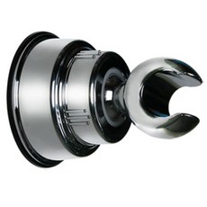 YNET 鍍鉻吸盤式蓮蓬頭掛架, 1個, 銀色