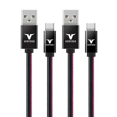 VENTOSA MAX2.4 C型皮革高速電纜黑色, 單品, 2件