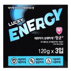 온더바디 럭키 에너지 비누 프레쉬브리즈향, 120g, 3개입