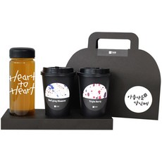 je t'aime 綜合茶包水瓶禮盒組, 伯爵紅茶 3入+綜合莓果茶 3入+黑蓋瓶+貼紙(Heart to Heart/給美麗的你)+禮盒(黑色), 1組