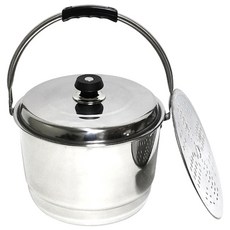 한일스텐레스 다용도 들통 12L + 찜판, 지름 28cm x 높이 20cm x 바닥지름 24cm, 혼합 색상, 1개