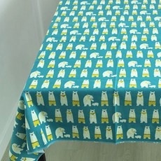 Noland 熊桌巾, 藍色, 110 x 110 cm