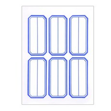 Bluemato 方形標籤貼紙 7 10入, 藍色, 8個