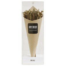 드라이데코 브루니아 드라이플라워 미니꽃다발, 회색
