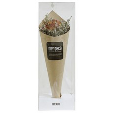 드라이데코 미니장미 드라이플라워 미니꽃다발, 오렌지