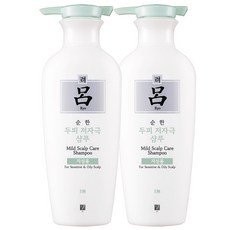 려 순한 두피저자극 샴푸 지성용, 400ml, 2개